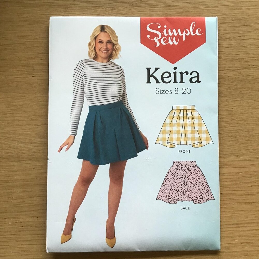 Misses Mini Skirt Pattern Simple Sew Keira Skirt UNCUT UK Size 8 - 20